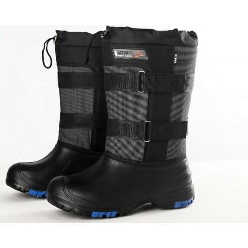 Fishing Shoes Autumn Winter Men High Top Waterproof Anti-skid Warm Snow Boots Outdoor Camping Hiking Trekking Thermal Shoes