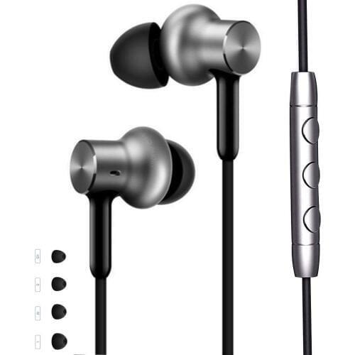 Original XIAOMI Pro HD In-ear Hybrid Earphones - SILVER free shipping