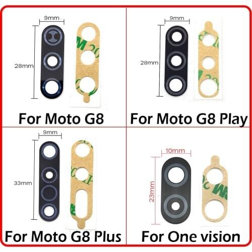 Original Back Camera Glass Lens With Adhesive For Moto G7 G8 Play G9 Plus Play G8 Power Lite E6 Plus E6 Play Glass Lens