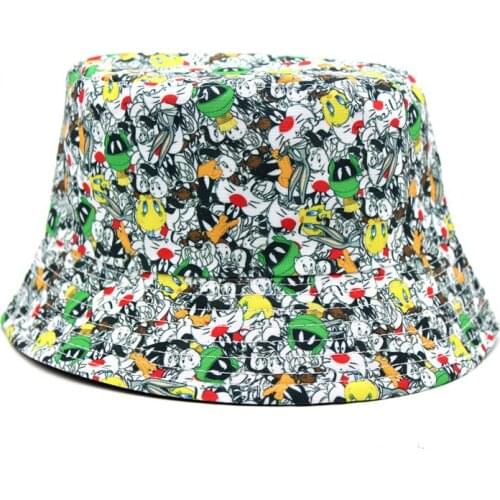3D Floral Cartoon Printing bucket hat Outdoor Women Casual cotton Fishing Fisherman Caps Panama gorros