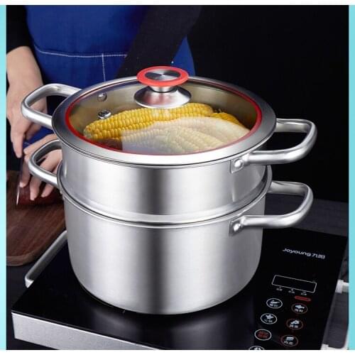 316 stainless steel steamer cooker Household thickened one pot Small Double-deck Soup pot For cooking