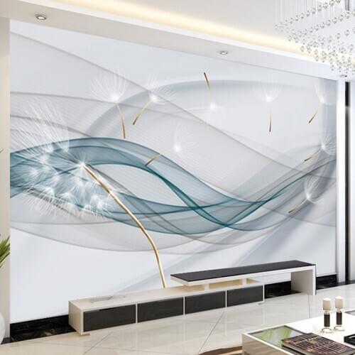 Custom 3D Photo Wallpaper Fashion Lines Dandelion TV Background Modern Decoration Mural Papel De Parede Living Room Wall Paper