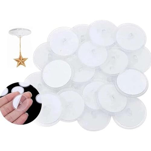 Ceiling Transparent Strong Hook 3cm Wall Hooks Waterproof Traceless Multifunction Small Disc Hooks Christmas Hanging Flag Poster
