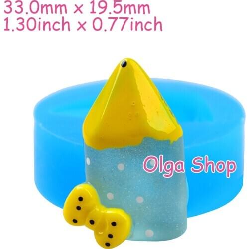 PYL020 33.0mm x 19.5mm Pencil Silicone Mold Fondant Cake Decoration Candy Resin Clay Earrings Necklace Craft Soap Candle