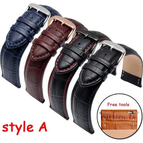 Hot Watchband High quality Genuine Leather Watch Accessories 22mm for Samsung S3|Ticwatch smart watch bracelet