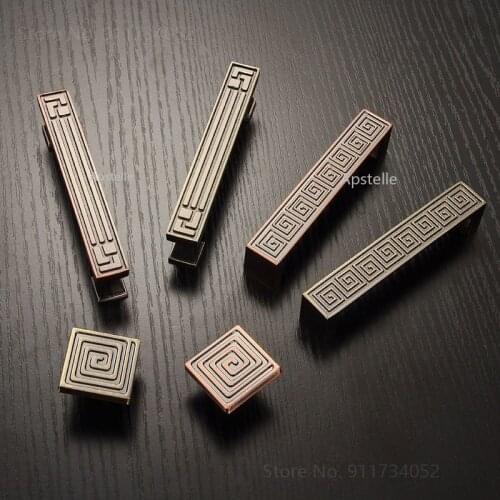 Cupboard Kitchen Knob Retro Zinc Alloy Bronze Drawer Cabinet Handles Antique Wardrobe Closet Pulls Dooroom Hardwares