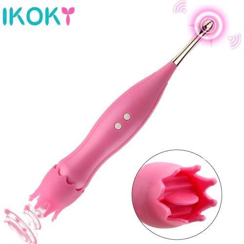IKOKY Tongue Licking Clit Nipple Vibrators G Spot Massager Sex Toys for Women Clitoris Stimulator Magic Wand AV Vibrator