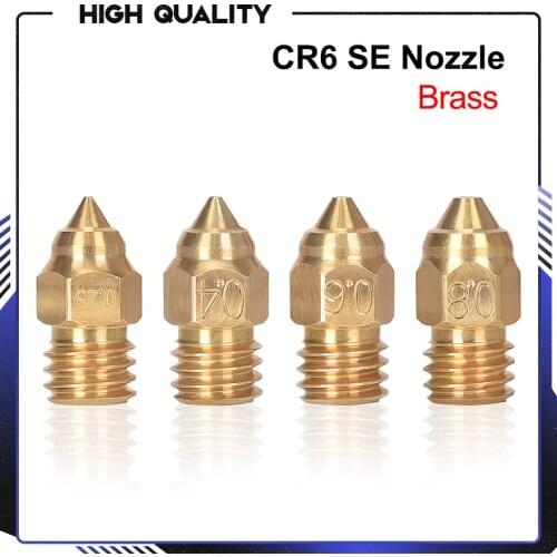 High Quality CR6 SE Nozzle 0.4MM 1.75MM M6 Thread 3D Printer Parts For CR6-SE Hotend Ender 3 Serier Extruder Upgrade Kits
