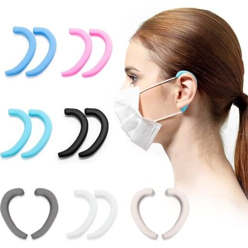 1Pair Silicone Earloop Cover Soft Comfortable Ear Protection Hook Earbud Gel Mask Accessories Soft Earloop Cover Mask Ear Hooks