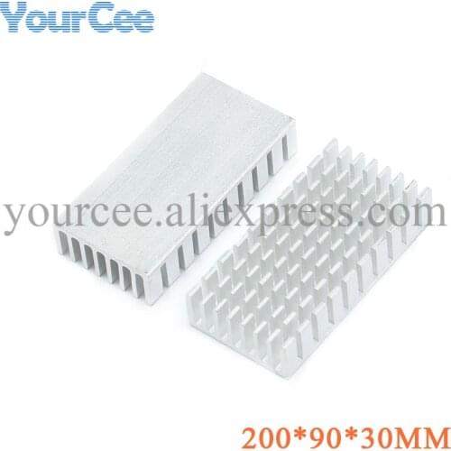 1 pc 200*90*30mm Heatsink Cooling Fin Radiator Cooler Aluminum Heat Sink for LED, Power IC Transistor, Module PBC 200X90X30mm