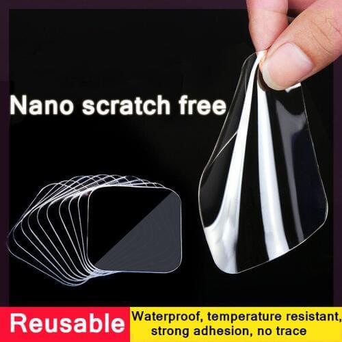 10Pcs Strong viscosity Double Sided Adhesive Tape Sticky PVC No Traces waterproof Transparent Tape Home Supplies 6*6cm