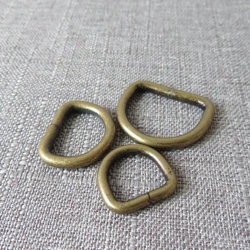 100 pcs 15mm 20mm 25mm 32mm metal clasp loop belt buckle D ring DIY bag pet collar leash harness sewing garment DIY accessory