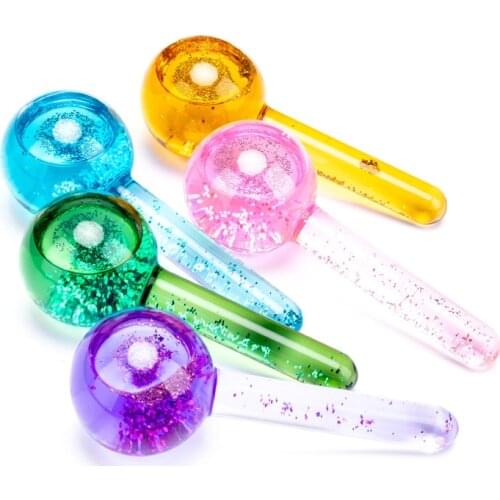 2PCS Facial Massager Beauty Ice Globe Energy Magic Cool Face Roller Ball Water Wave Eye Neck Body Care Massage Tool Skincare