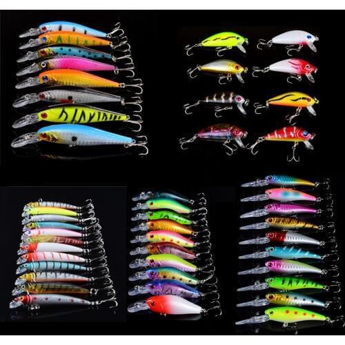48 pcs lots fishing lures hard baist crankbaits good quality tackle new