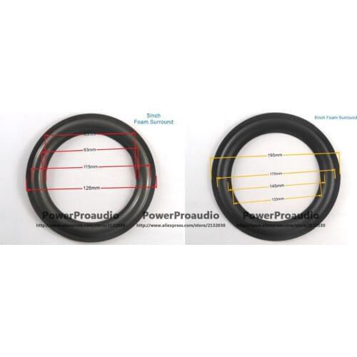 50PCS 5inch + 50PCS 8inch foam speaker surround repair part for Woofer / Bass