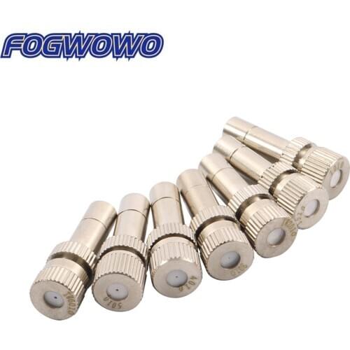 60 Pcs Brass Nickel Plated 6mm Fine Atomization Nozzles Garden landscaping Cooling Dust Removal Disinfection Watering Sprayers