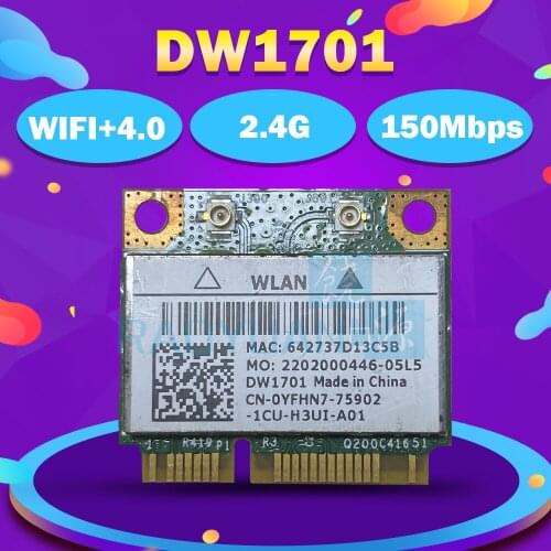 Broadcom Bcm94313HMGB BCM4313 DW1701 Half Mini Pci-e Bluetooth4.0 Wireless Wifi Card for DELL M4110 3450 3350