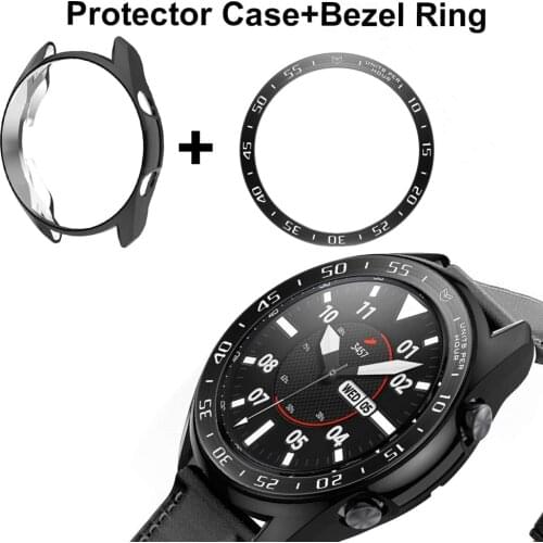 Case + Bezel Ring for samsung galaxy watch 3 45mm 41mm cases and Bezel loop for galaxy watch 3 case bezel cover 45mm 41mm bumper