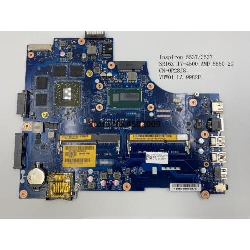 CN-0P28J8 0P28J8 P28J8 VBW01 LA-9982P for dell Dell Inspiron 5537 3537 laptop motherboard SR16Z i7-4500u DDR3L