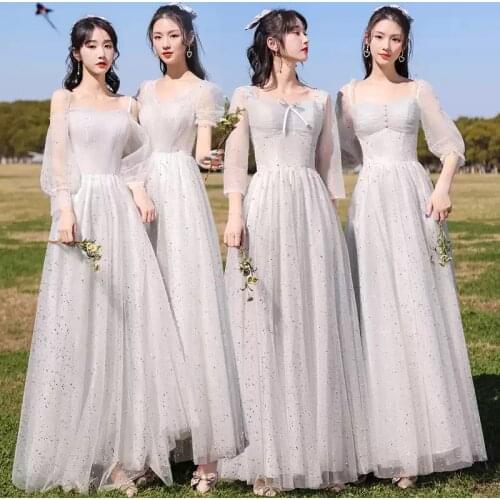 Bridesmaids Dresses Illusion Full V-Neck Pearls Pleat Crystal Lace Tulle Spaghetti Straps Luxury Women Wedding Party Gown E606