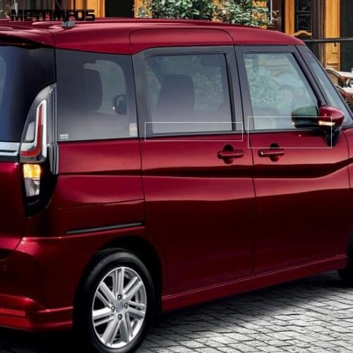 For Suzuki Solio 2020 2021 2022 Side Door Lower Window Frame Cover Trim Moulding Decoration Sticker Accessories Car Styling