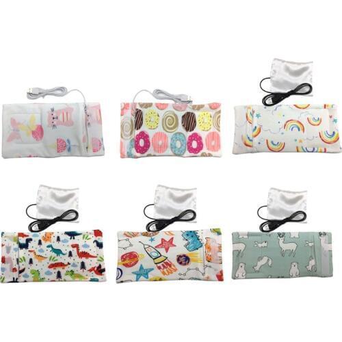 Travel Stroller USB Milk Water Warmer Insulated Bag Baby Nursing Bottle Heater 6 Colors Dec17