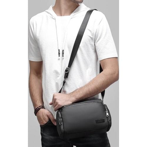 EURCOOL Messenger Bags mans Shoulder Bag for Teenage Short Trips Casual PVC Finish Business Crossbody Bag Male n1835
