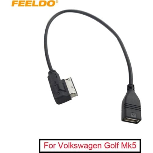 FEELDO 1PC Car Audio Music Interface AMI/MDI/MMI To USB Adapter Cable For Audi A3/A4/A5/ A6 TT/ GLI/Passat/CC EOS