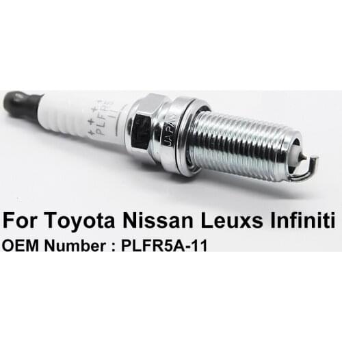 COWTOTAL Iridium Spark Plug for Lexus ES250 RX270 Nissan Fuga Quest Maxima Patrol KIA Cadenza OE PLFR5A-11 ( Pack of 4 )