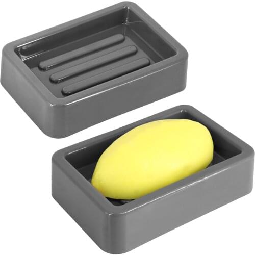 Soap Box Soap Dish Holder Mable Look Soap Saver for Bathroom Sink Dispenser Rack