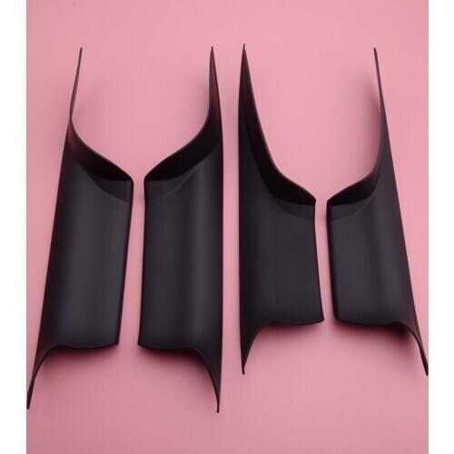 Matte Black Car Interior Inner Door Panel Handle Pull Carrier Grab Trim Cover fit for BMW 7-Series F02 2008-2014