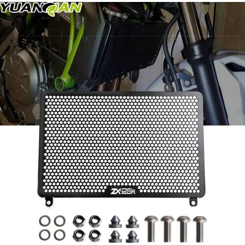 New Motorcycle Black Radiator Grille Guard Cover Fuel Tank Protection Aluminum For Kawasaki Ninja ZX-25R ZX25R ZX 25R 2020-2021