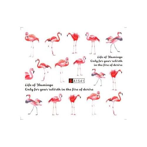 1pc Nail Art Sticker Transfer Tropical Leaves Flame Bird Summer and Autumn Water-based Self-adhesive Nail Applique Nail Art Tool