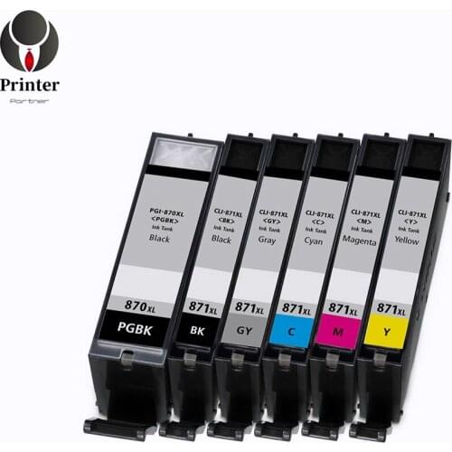 Printer Partner ink cartridge pgi 870 cli 871 pgi870 cli871 compatible for canon PIXMA MG5780 MG6880 MG7780 printer