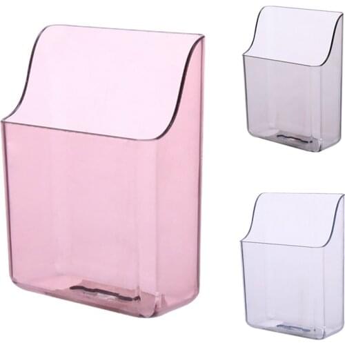 1PC TV Air Conditioner Remote Control Wall Pen Holder Household Storage Box Punch-free Mobile Phone Storage Rack TXTB1