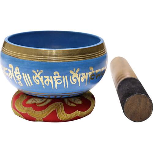 Tibetan Singing Bowl Buddhism Decorative-wall-dishes Home Decoration Decorative Wall Dishes Tibetan(Including Sticks and Mats)