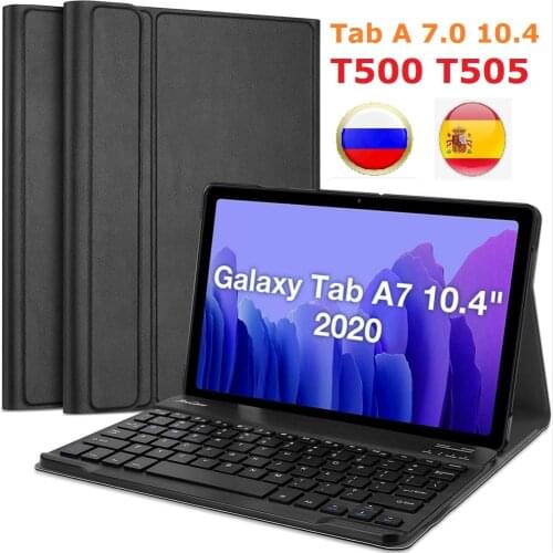 Slim Coque For Samsung tab A 7 10.4 2020 T500 T505 Case with Keyboard Russian Spanish Word for Samsung Tab A7 10.4 T500 Cover