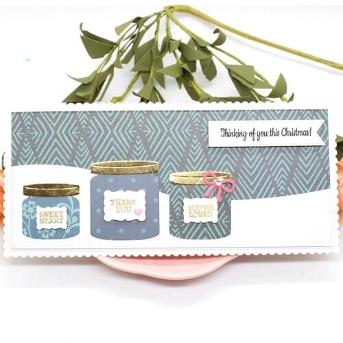 YPP CRAFT Candy jar Slimline Cutting Dies Stencils for DIY Scrapbooking Decorative Embossing Paper Card