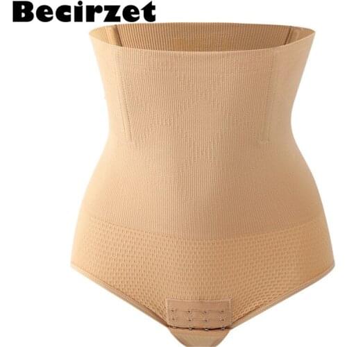 Becirzet High Waist Slimming Underwear Control Panties Tummy Body Shapers (No Pad) Buckle Crotch