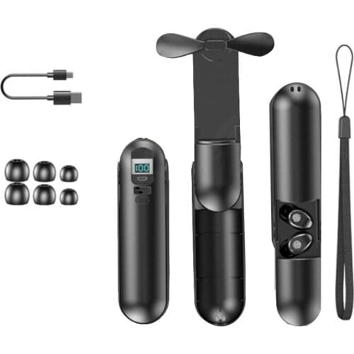 TWS Bluetooth 5.0 Earphones Wireless 9D Hifi Sound Headphones Bluetooth Headsets with Microphone Fan Earbuds