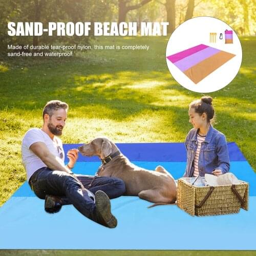 Outdoor Beach Blanket Waterproof Moisture-Proof Picnic Mat Folding Portable Camping Mattress Bed Sleeping Sand Beach Pad Tools
