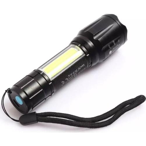 USB Rechargeable Metal Flashlight 4 Stage Zoomlu GS 515