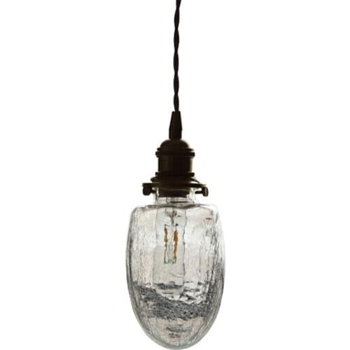 Japanese Brass Cracked Glass Hanging Lamp LED Loft Decor Vintage Pendant Light Dining Room Home Lighting Droplight Luminaire