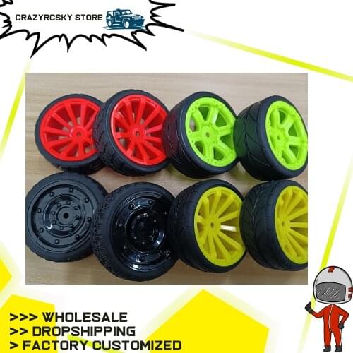 2 pcs Rc Tire &wheel rim For Rc Car 1/10 26mm Foam Insert For HSP HPI Himoto 1:10 On Road Car Model Parts