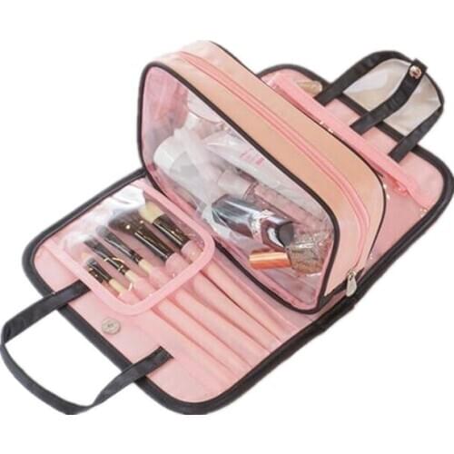 2 in 1 Multifunctional Cosmetic Storage Bag Large Capacity Waterproof Travel Multifunctional Portable Toiletry Bag Organizer