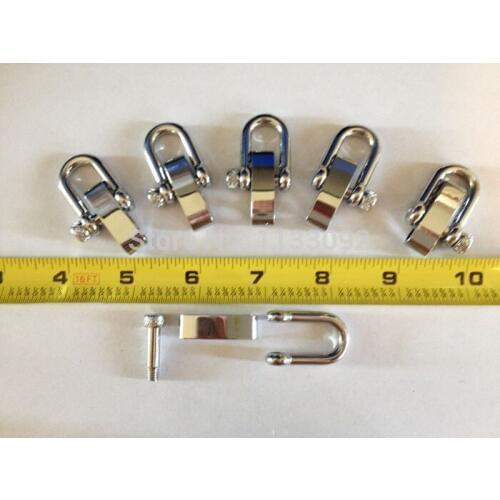 20Packs/lot New hot sale stainless steel adjustable paracord buckle shackles with round pin for 550 paracord bracelet