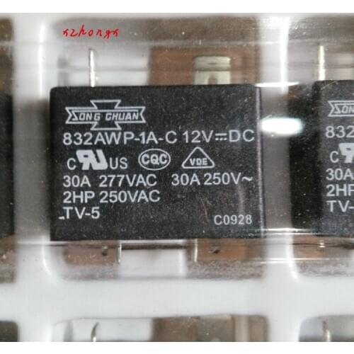 855AWP-1A-C2 12vdc 30a 4 feet A set of normally open air conditioning relays