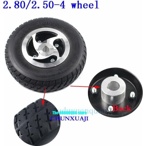 9'' solid tire wheel 2.80/2.50-4 Non-inflatable tyre+ keyway type hub for Gas / Electric Scooter ATV Elderly Mobility Scooter