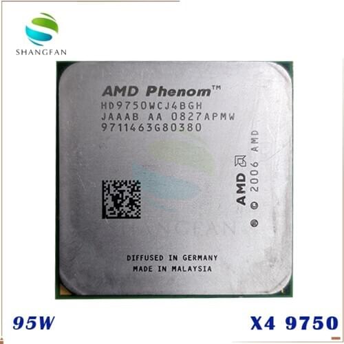 AMD Phenom X4 9750 HD9750WCJ4BGH HD975BWCJ4BGH 95W Quad-Core DeskTop 2.4GHz CPU Socket AM2+/940pin