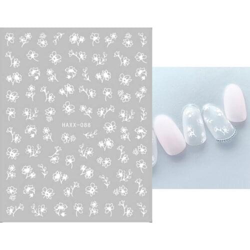 Elegant Florals Nails Art Manicure Back Glue Decal Decorations Design Nail Sticker For Nails Tips Beauty